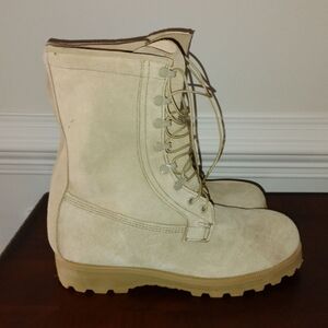 Wellco Vibram Gore-tex Combat Desert Suede 👢 Boots Sz-10.5 R SandTan